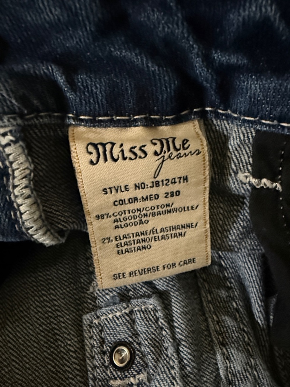 Miss Me Faded Blue Distressed Rolled Hem Denim Shorts - Picture 7 of 12
